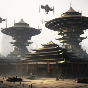 宫殿楼阁仙境仙人大殿