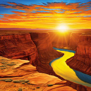 金色大峡谷装饰画