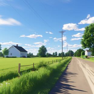 田园生活美国街道