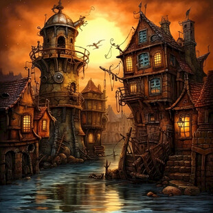 梦幻城堡插画