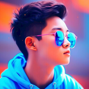 墨镜阳光男孩