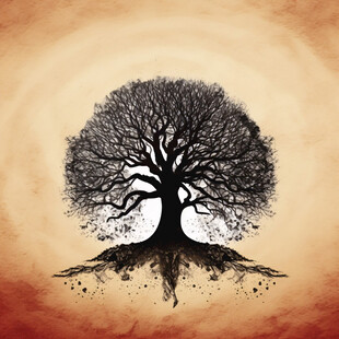 抽象树树形意境