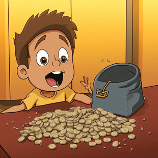 卡通人物炒瓜子