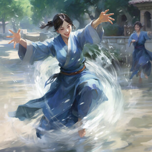 功夫插画人物插图