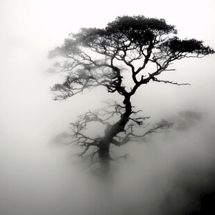 意境水墨古树