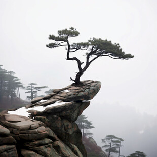 松树山峰奇石