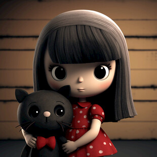 小女孩公仔卡通头像