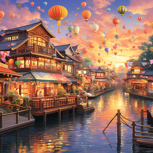 梦幻中秋节场景