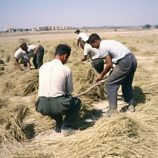 80年代田间劳动场景