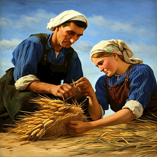 努力工作粮食系列作品