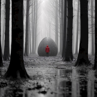 神秘躲藏林深处