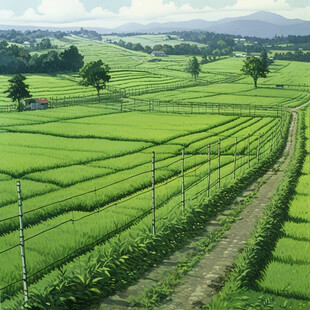 田间风景田梯风景