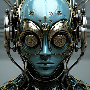 机械框科技感头部