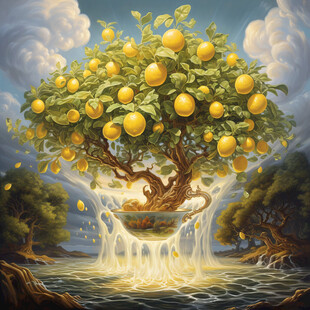 金钱元宝树展板