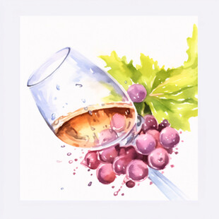 蜂蜜葡萄汁插画