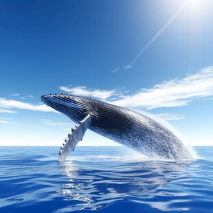 鲸鱼翻滚素材