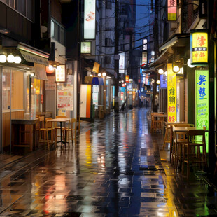 夜景梅雨季