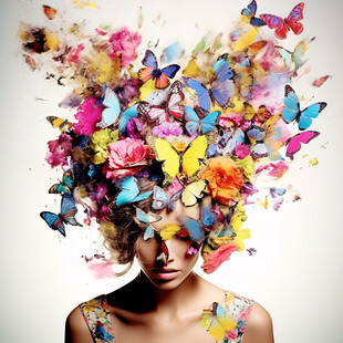 蝴蝶面背景创意