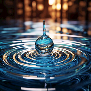 水滴在水面上的流体力学