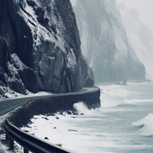 雅西高速雪景