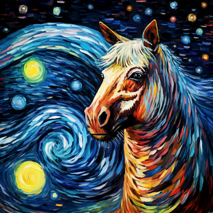 天马转盘装饰画艺术