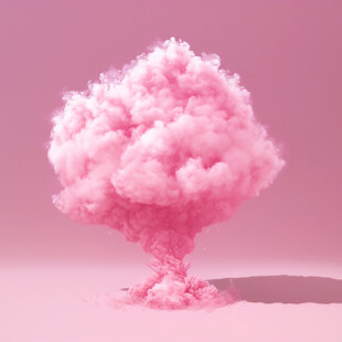 动画粉色云朵