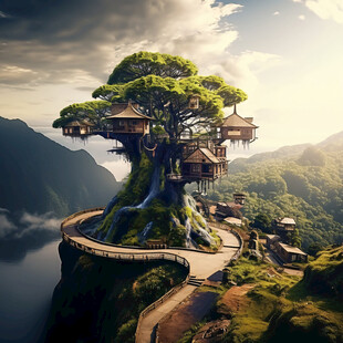 魅力挪威市悬浮岛设计