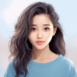 人物头像美女插画