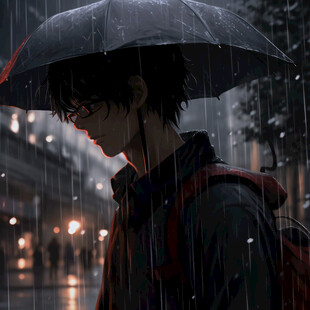 穿雨衣的男子