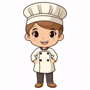 卡通小哥厨师