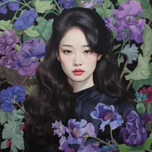 韩国女性失量插画