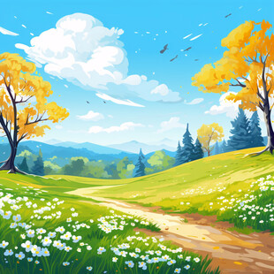 户外风景插画