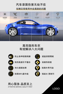 汽车隐形车衣海报