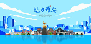 雅安城市旅游展板