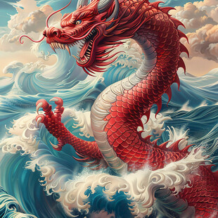 国潮风蛟龙得水