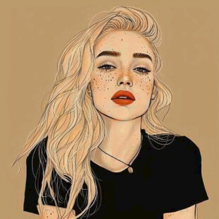 潮流插画美女人物插画