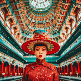 红色调民国风