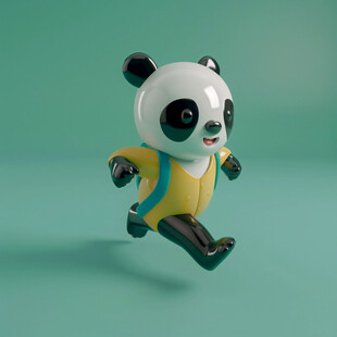 霸气熊猫健身形象