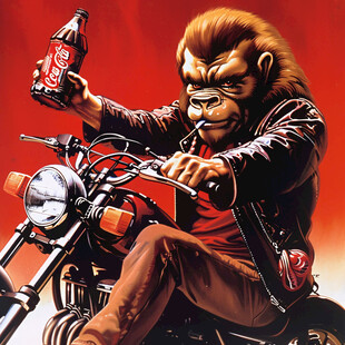 卡通大叔骑手头像