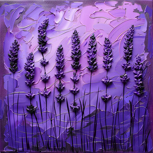 薰衣草壁画