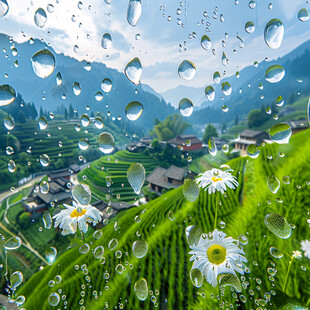 春天雨季风景