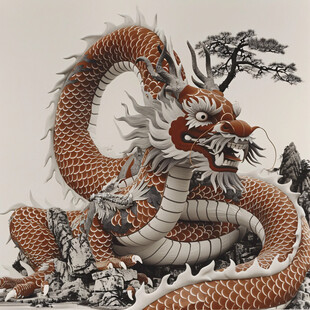 高清双龙图片