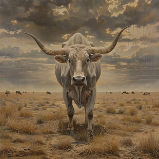 牛艺术装饰画