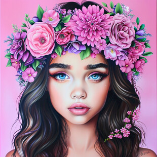 整容整形花季少女插画