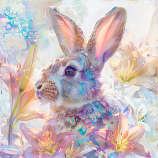 兔子和花插画