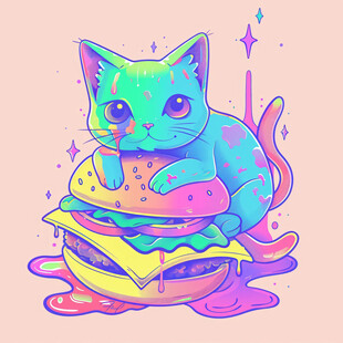 馋嘴猫插画