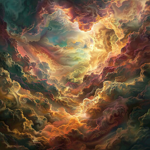 梦幻云雾缭绕空间艺术