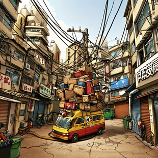 老旧居民区场景