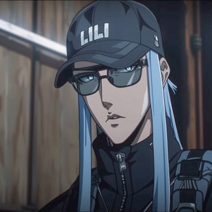 卡通冷峻侦探头像