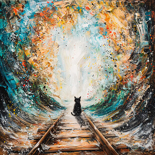 欧式装饰画时光隧道